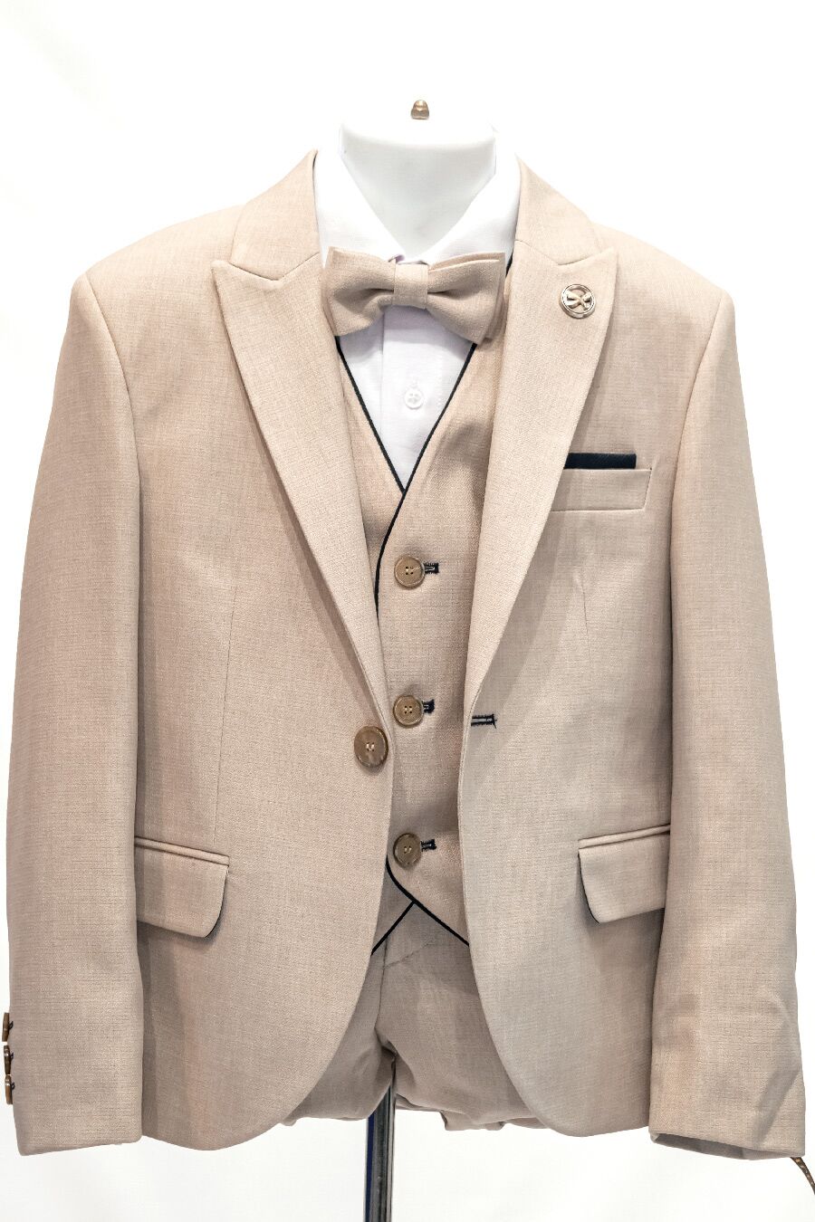 BJ20265 Beige Suit for boys - Image 3