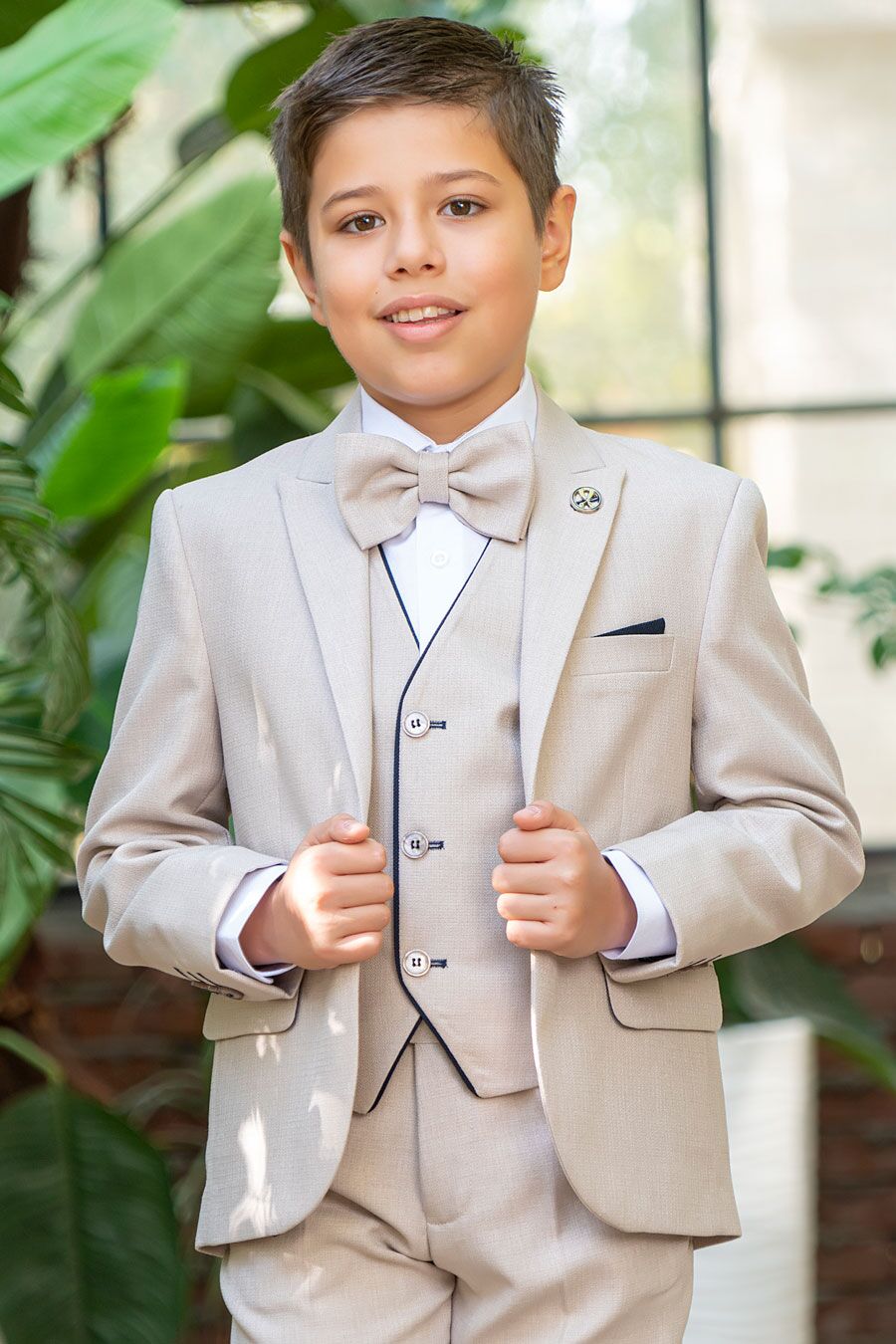 BJ20265 Beige Suit for boys