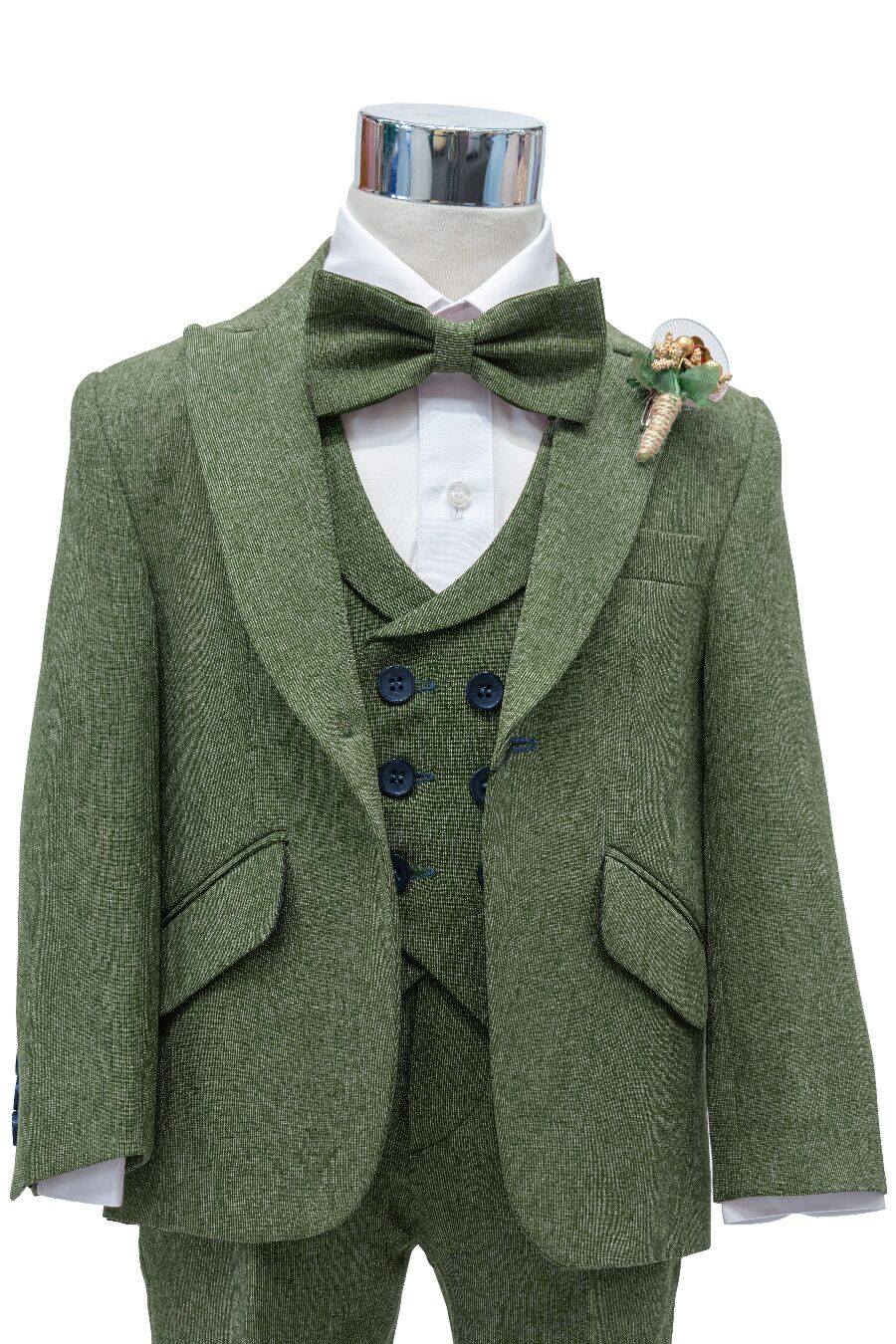 BJ20273 Heathered Green suit for boys