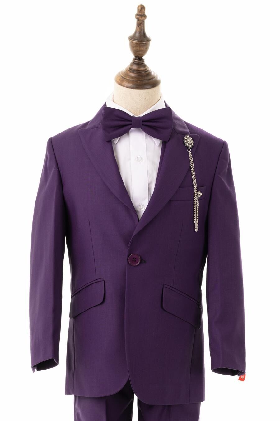 boy's purple suit