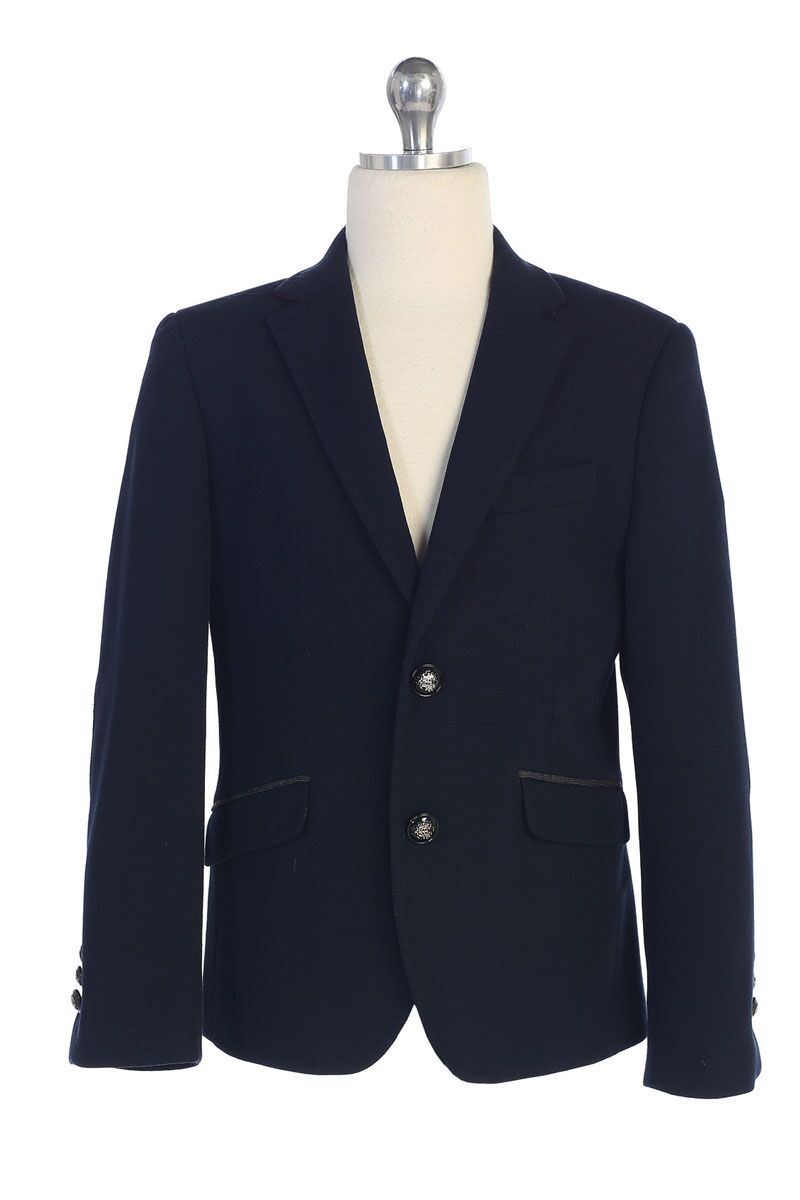 NX0004A-M88 Classic elbow patched boys blazer