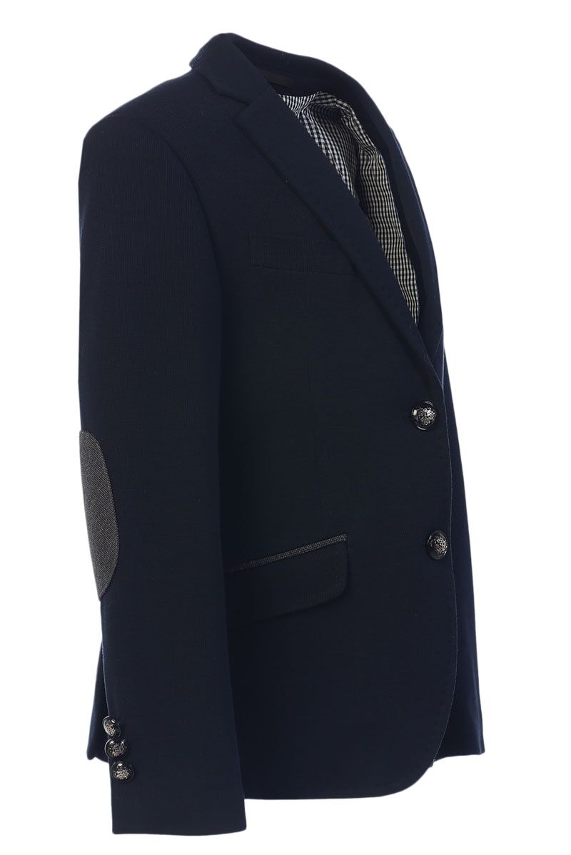 NX0004A-M88 Classic elbow patched boys blazer - Image 3