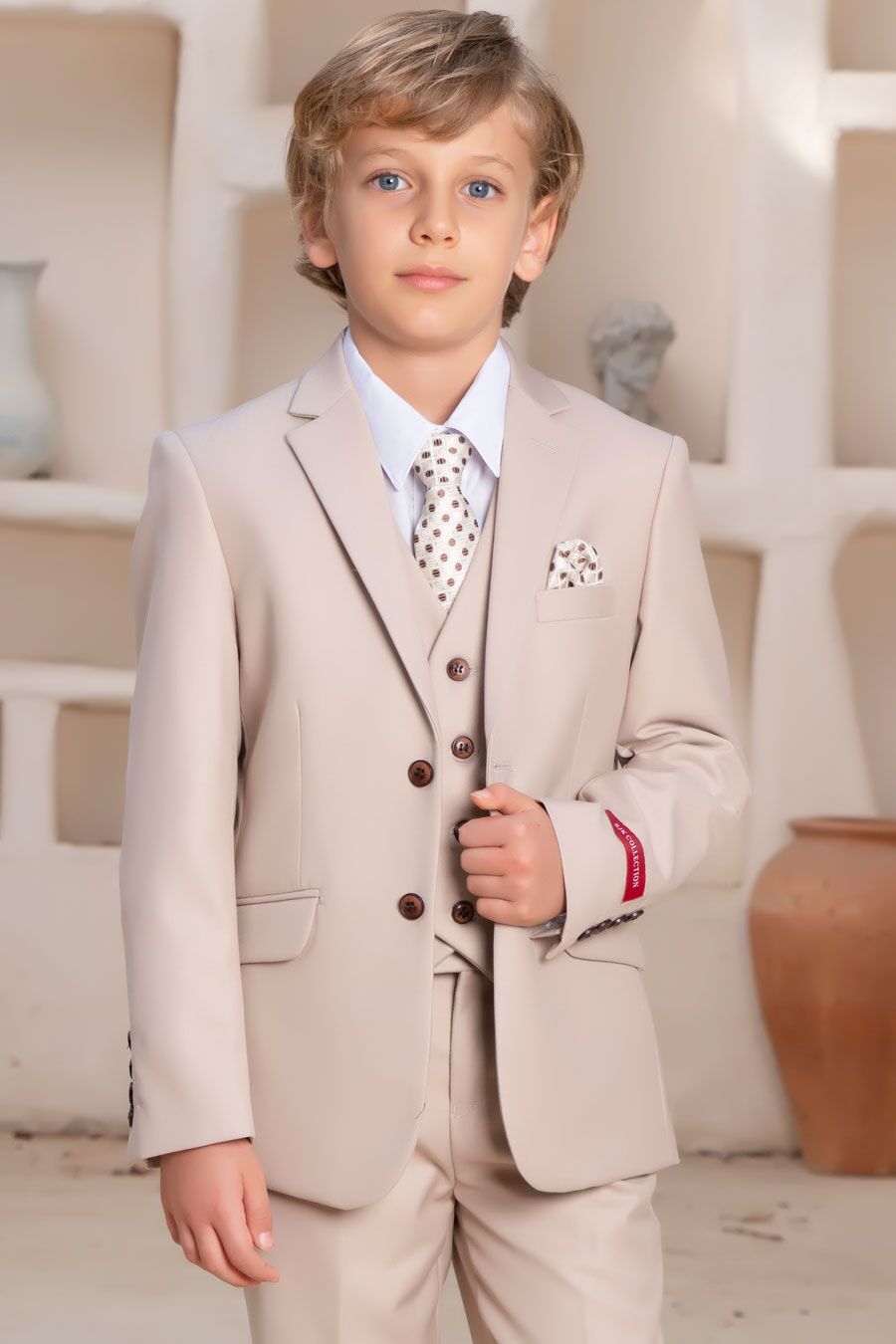 boy's khaki suit