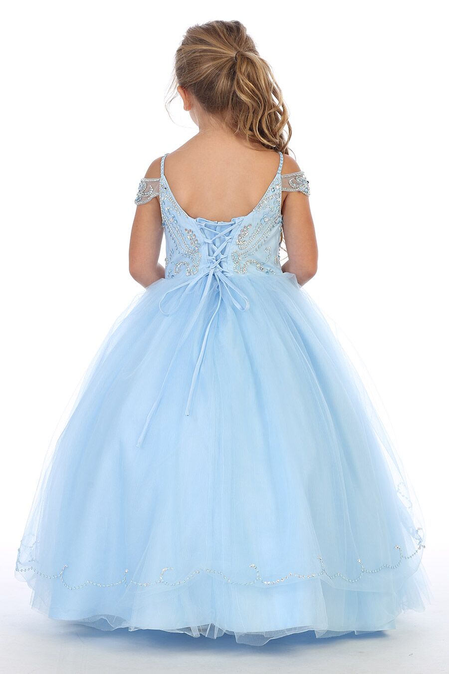 8042 Dropped shoulder ballgown - Image 4