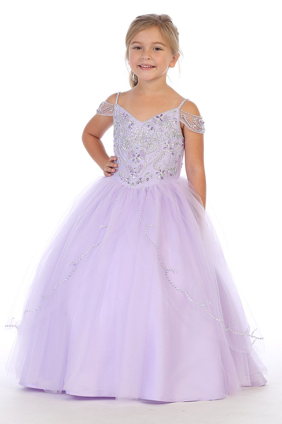 8042 Dropped shoulder ballgown - Image 6