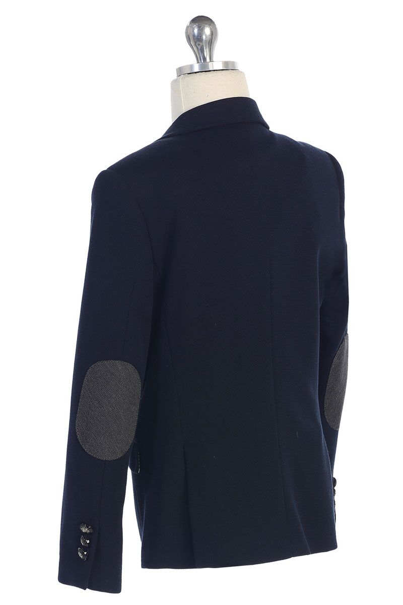 NX0004A-M88 Classic elbow patched boys blazer - Image 2