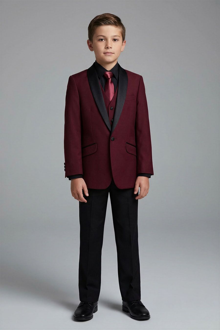 boys burgundy tuxedo