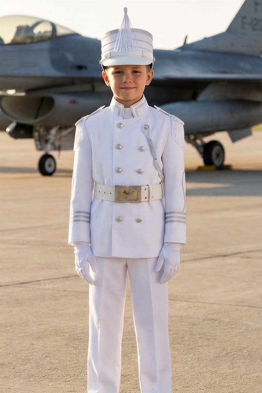 CAD626-W White cadet suit for foys