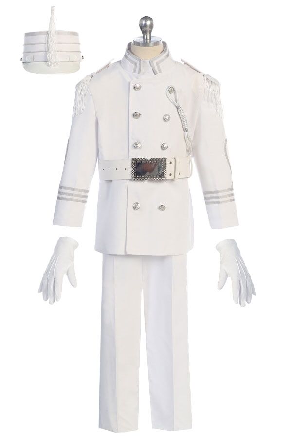 CAD626-W White cadet suit for foys - Image 2