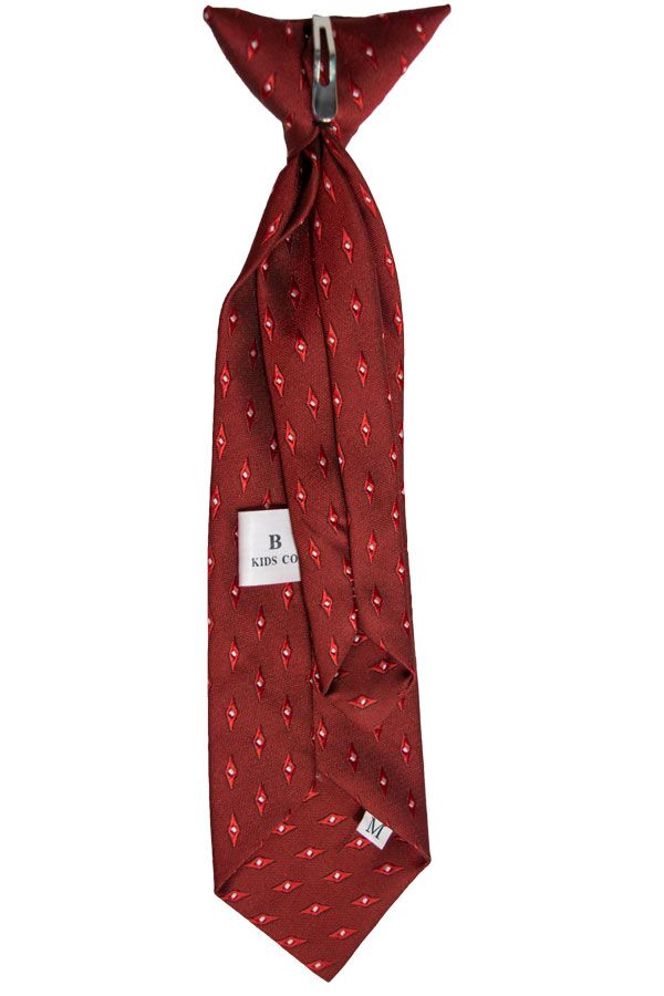 burgundy clip tie by dozen
