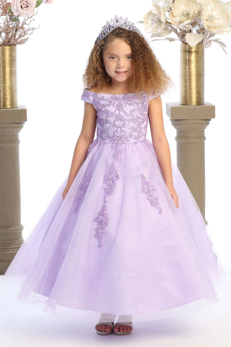 Lavender flower girl dress