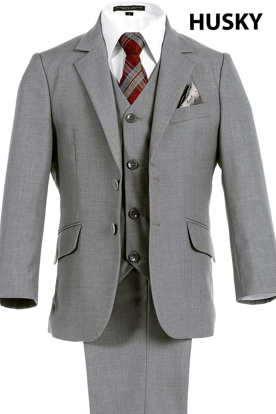 H4005-7 Boy's Classic HUSKY Grey suit