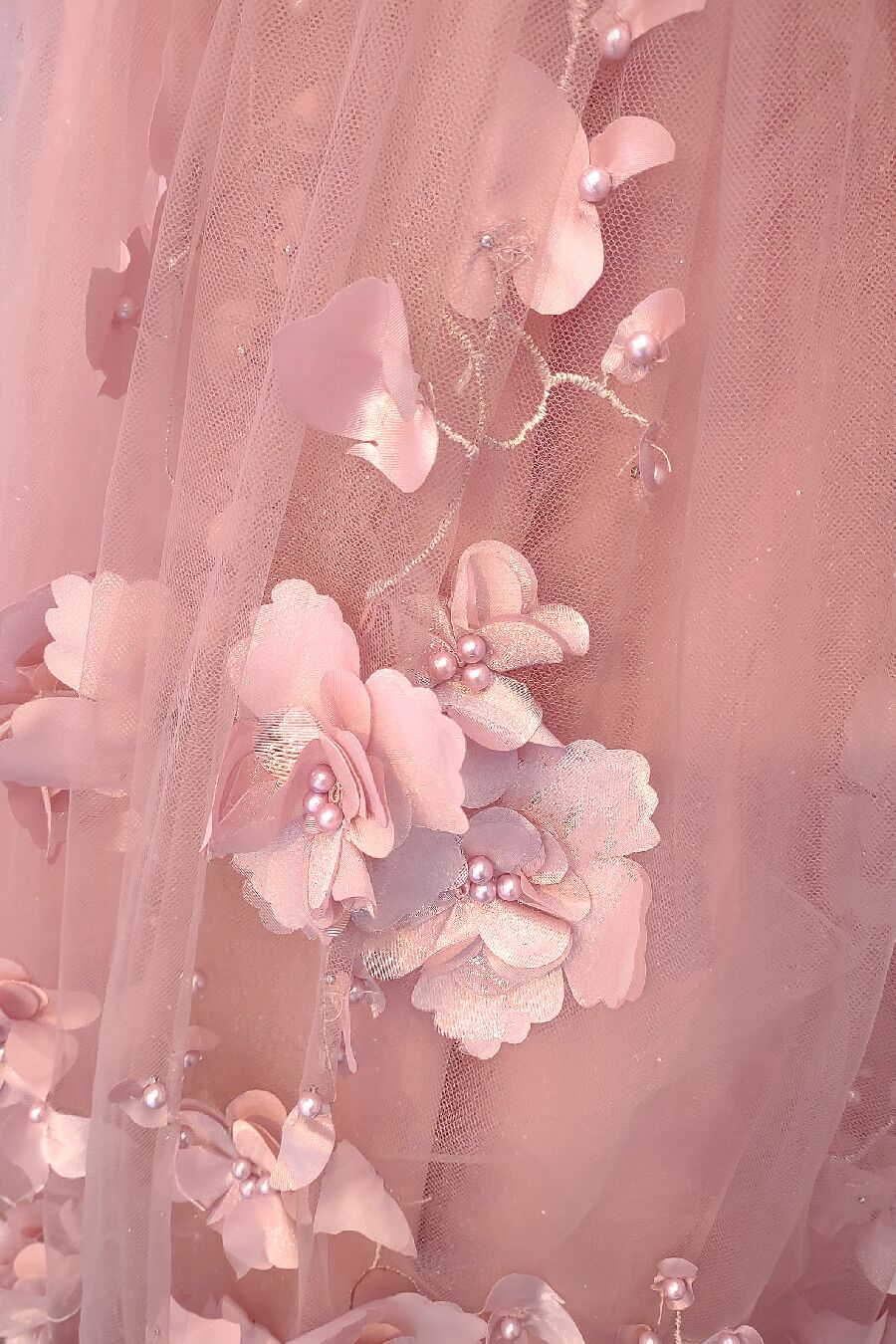 9029 Flower dress in Baby Blue or Dusty Rose - Image 3