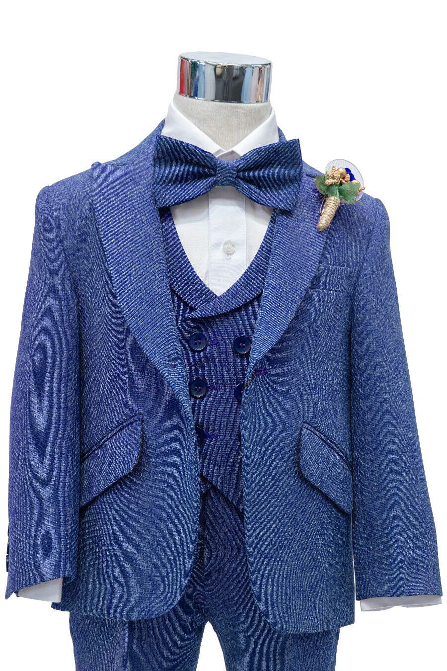 ORP-1596-78 Indigo heathered suit for boys