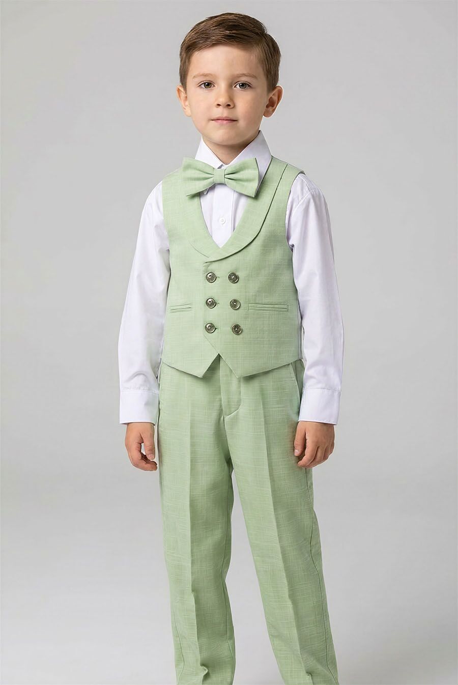 AC-1G-66 Light Sage Green suit for boys - Image 3