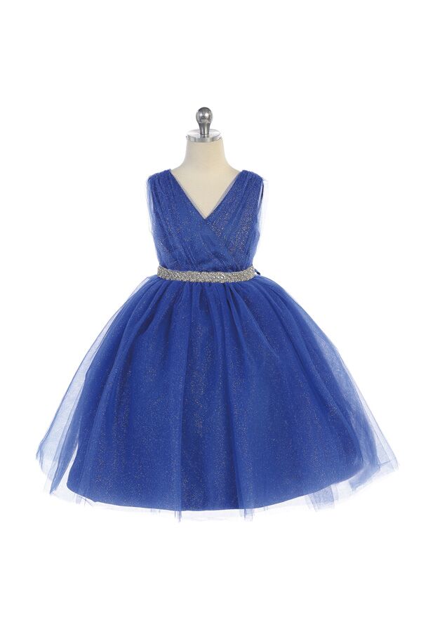 8018 Short Tulle Dress Embellished with Rhinestones - Image 4