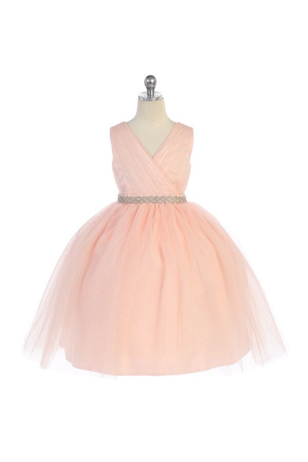 8018 Short Tulle Dress Embellished with Rhinestones - Image 2