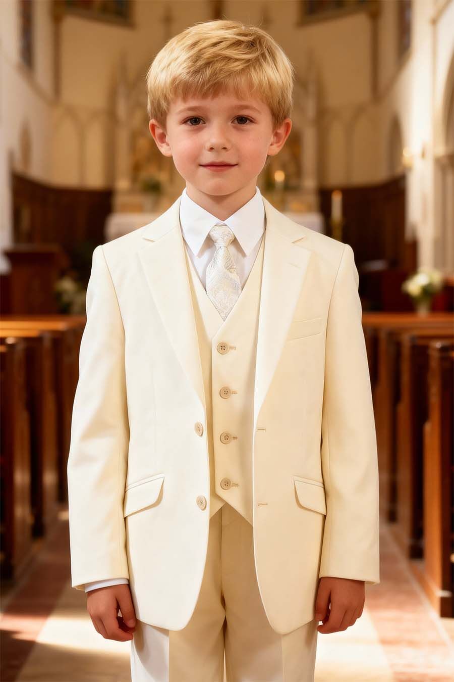 boy's Ivory classic ivory suit