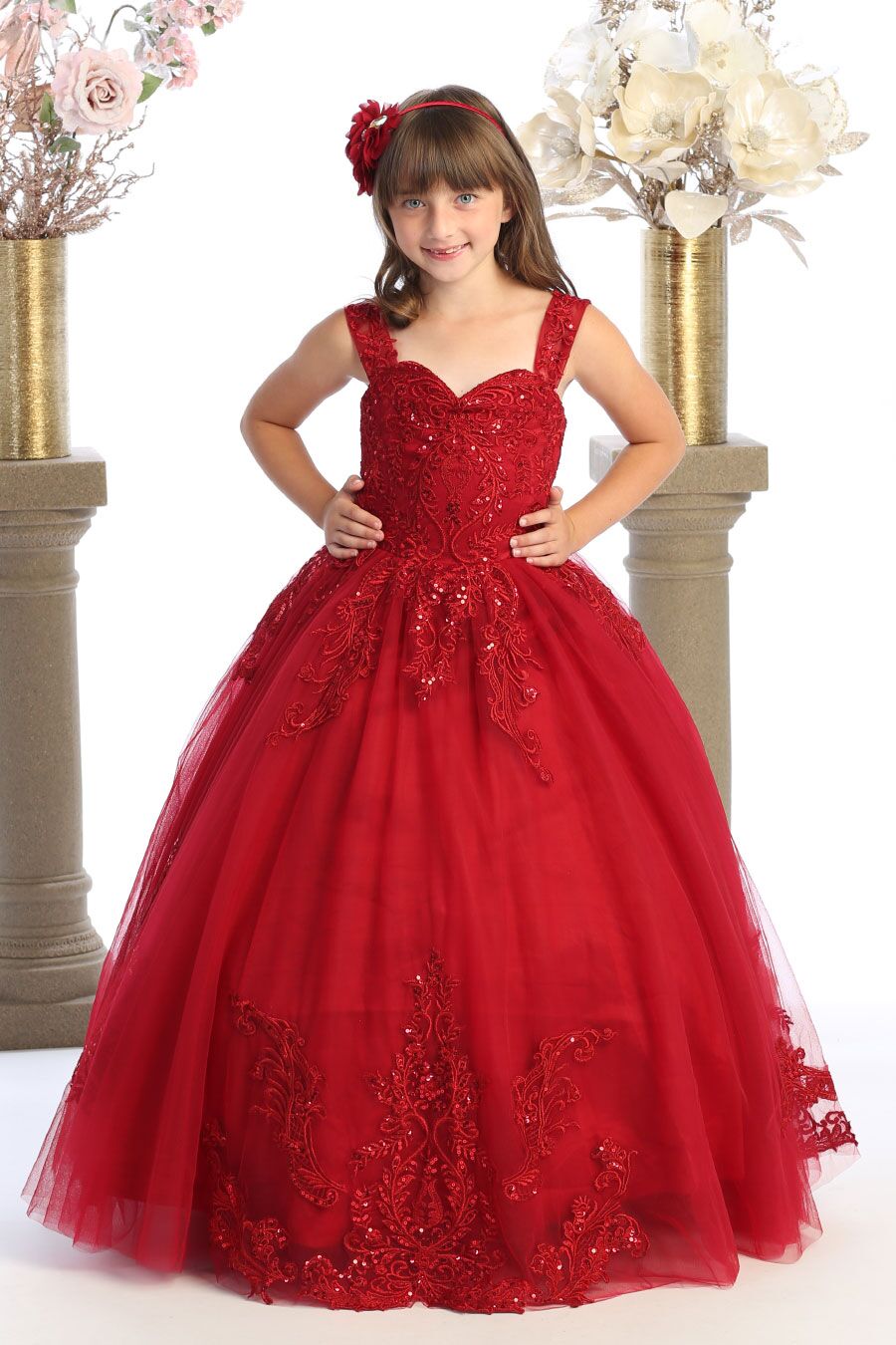 ca628 burgundy tulle dress