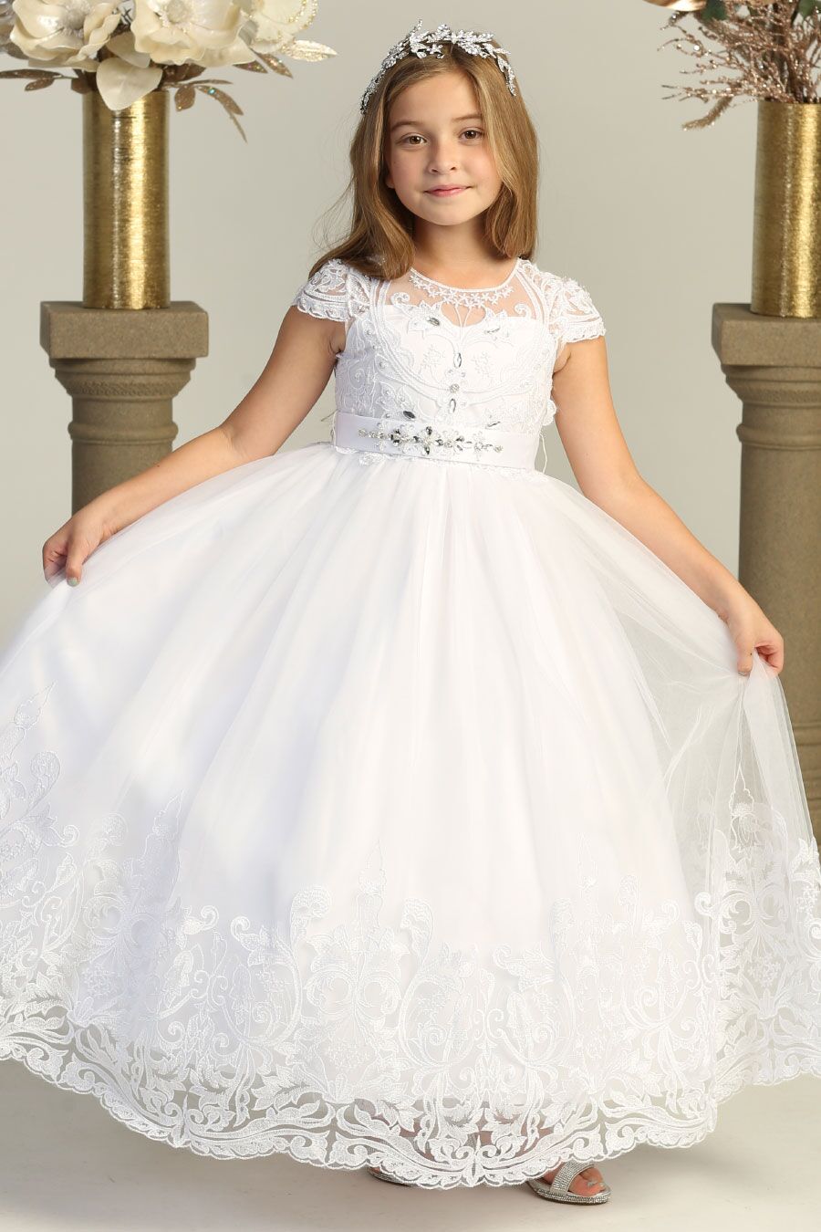 White Communion Dresses for Juniors