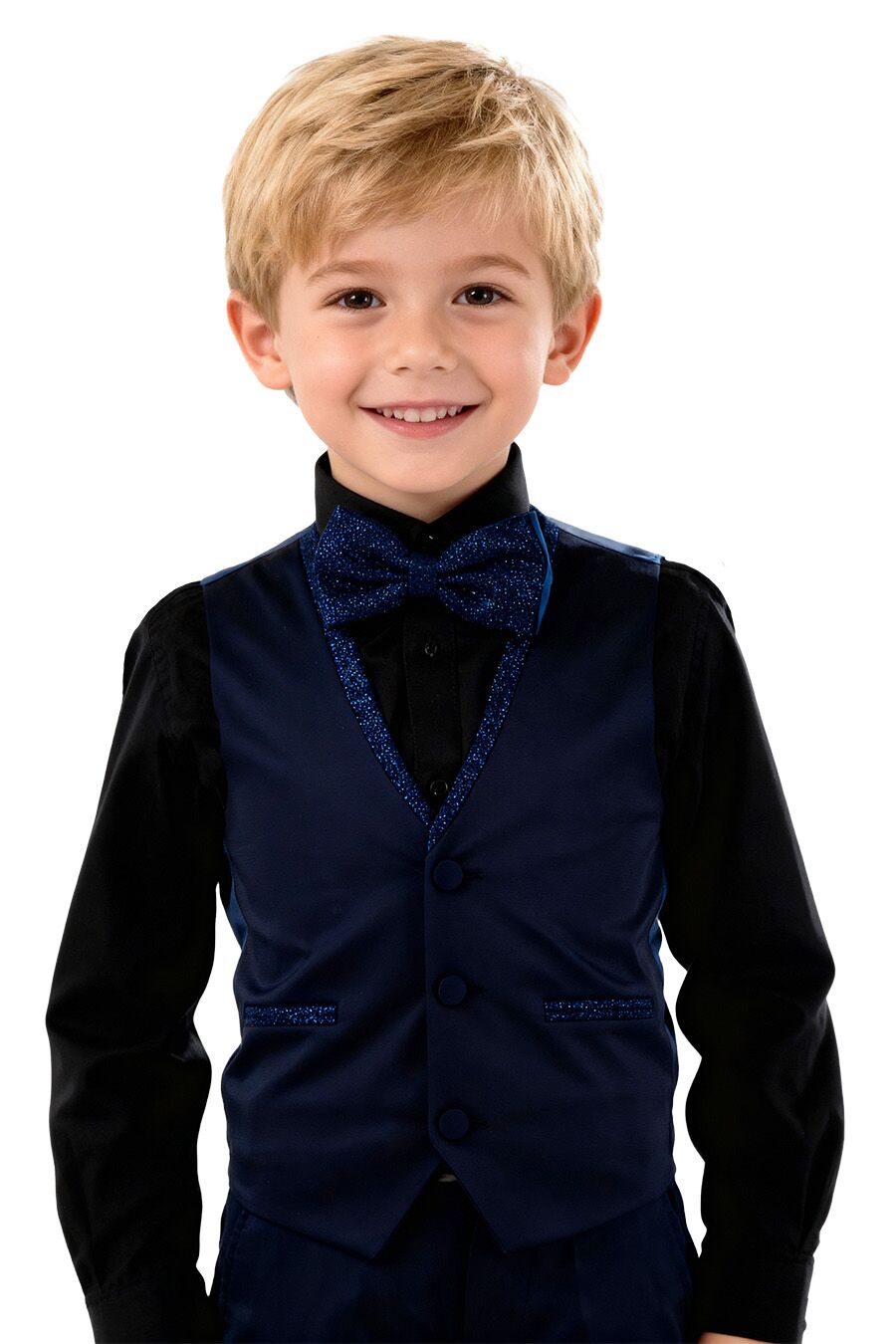 2022SH-3 Shiny Navy Blue glitter suit - Image 2