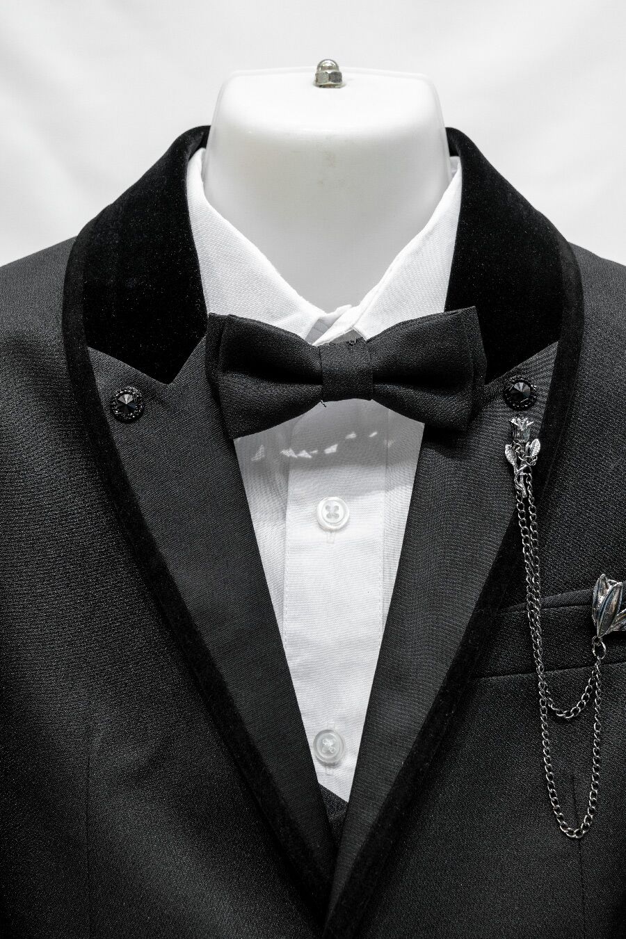 BJ20342 Black Designer Tuxedo for boys - Image 3